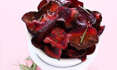 Baked Rosemary Beet Chips