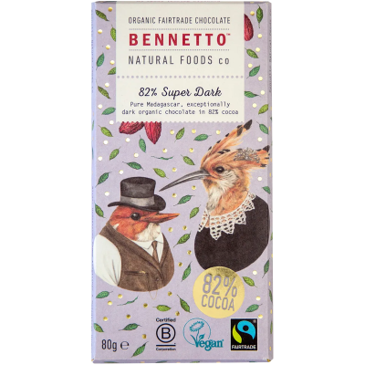 Bennetto Super Dark Chocolate 82% 80g