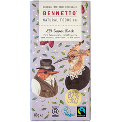 Bennetto Super Dark Chocolate 82% 80g