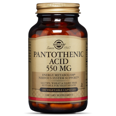 Solgar Pantothenic Acid 550mg (Vitamin B5) 50caps