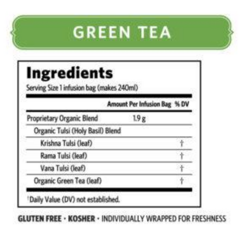 Organic India Tulsi Organic Green Tea 18 Bags