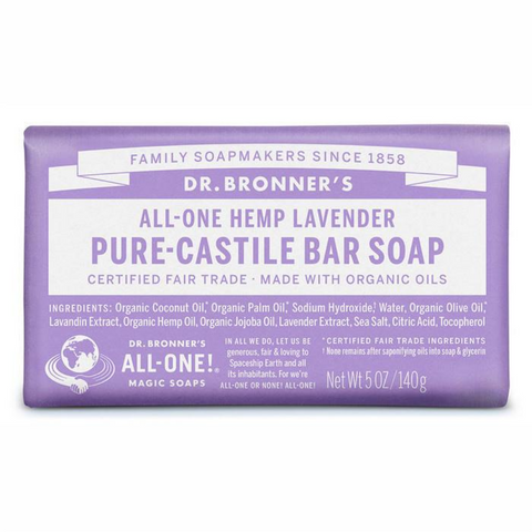 Dr Bronner's Castile Bar Soap Lavender 140g