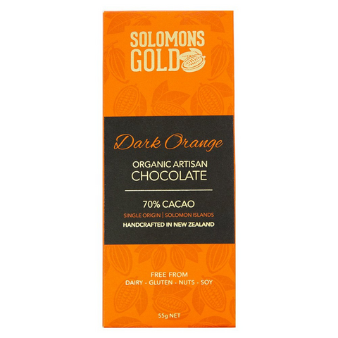 Solomons Gold Dark Orange Chocolate 70% 55g