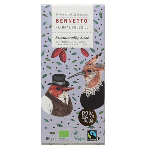 Bennetto Exceptionally Dark Chocolate 82% 100g