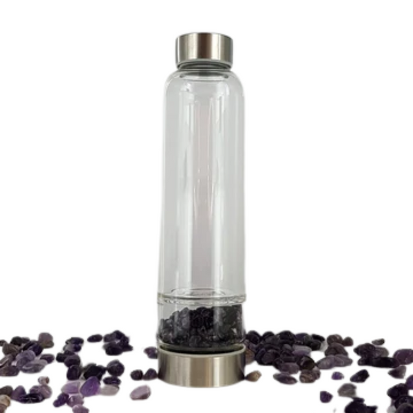 Earth Essence Crystal Chips bottle Amethyst