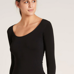 Boody 3/4 Sleeve Top Black Medium