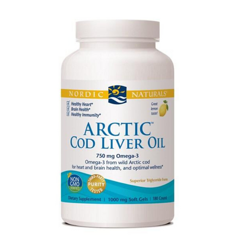 Nordic Arctic Cod Liver Oil Lemon 180 softgels