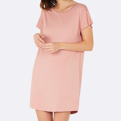 Boody Goodnight Nightdress Dusty Pink Small